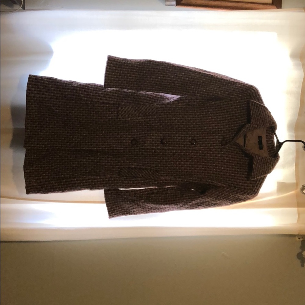 Purple tweed winter coat